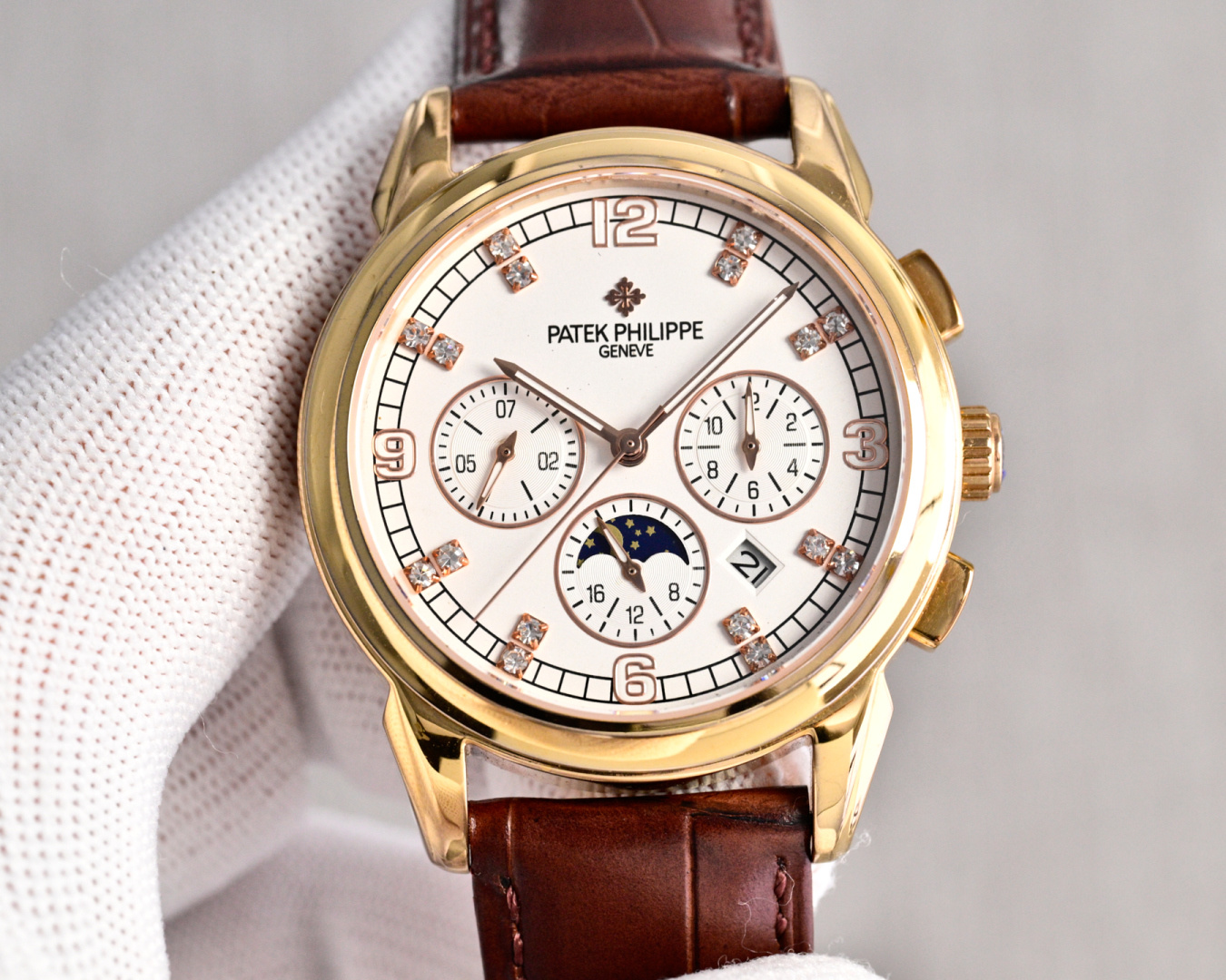 Patek Philippe Watch 40mm White / Rose Gold - watch1214 - Image 2