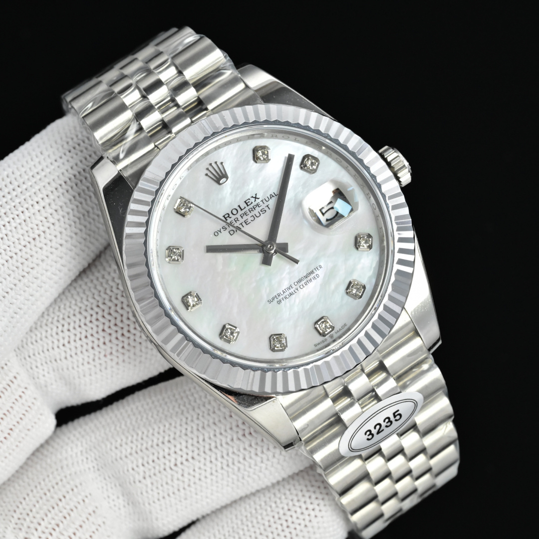 Rolex Datejust White / Blue - watch1257 - Image 2