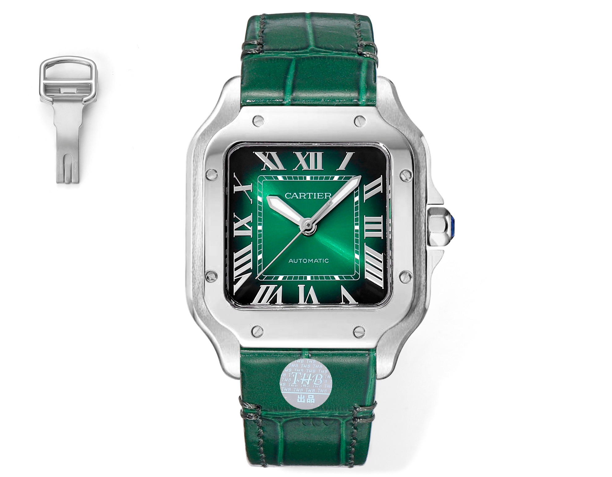 Cartier Santos 43.5mm White / Gold - watch1348 - Image 2