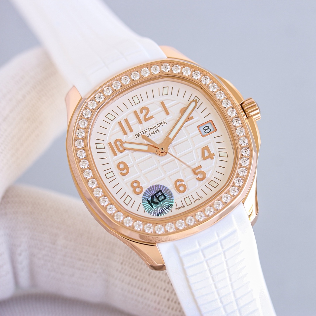 Patek Philippe Aquanaut 38mm Rose Gold / Silver - watch1354 - Image 2