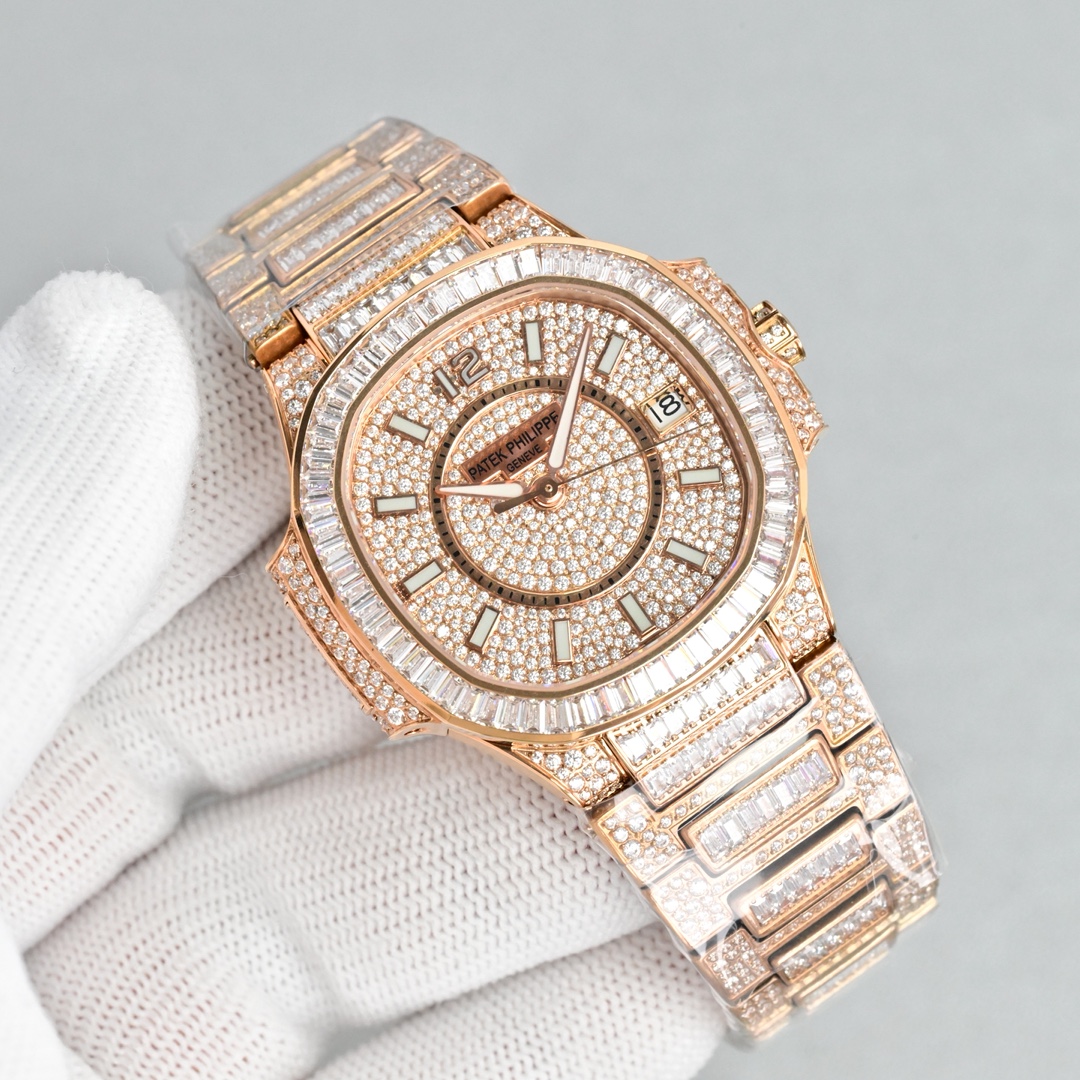 Patek Philippe Nautilus 35.2mm White / Rose Gold - watch1359 - Image 2