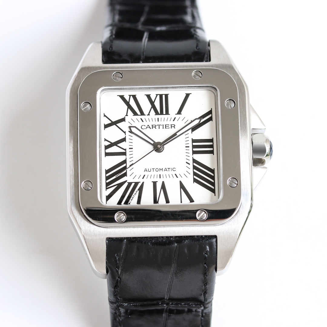 Cartier Santos 41.3mm White / Silver - watch1376 - Image 2