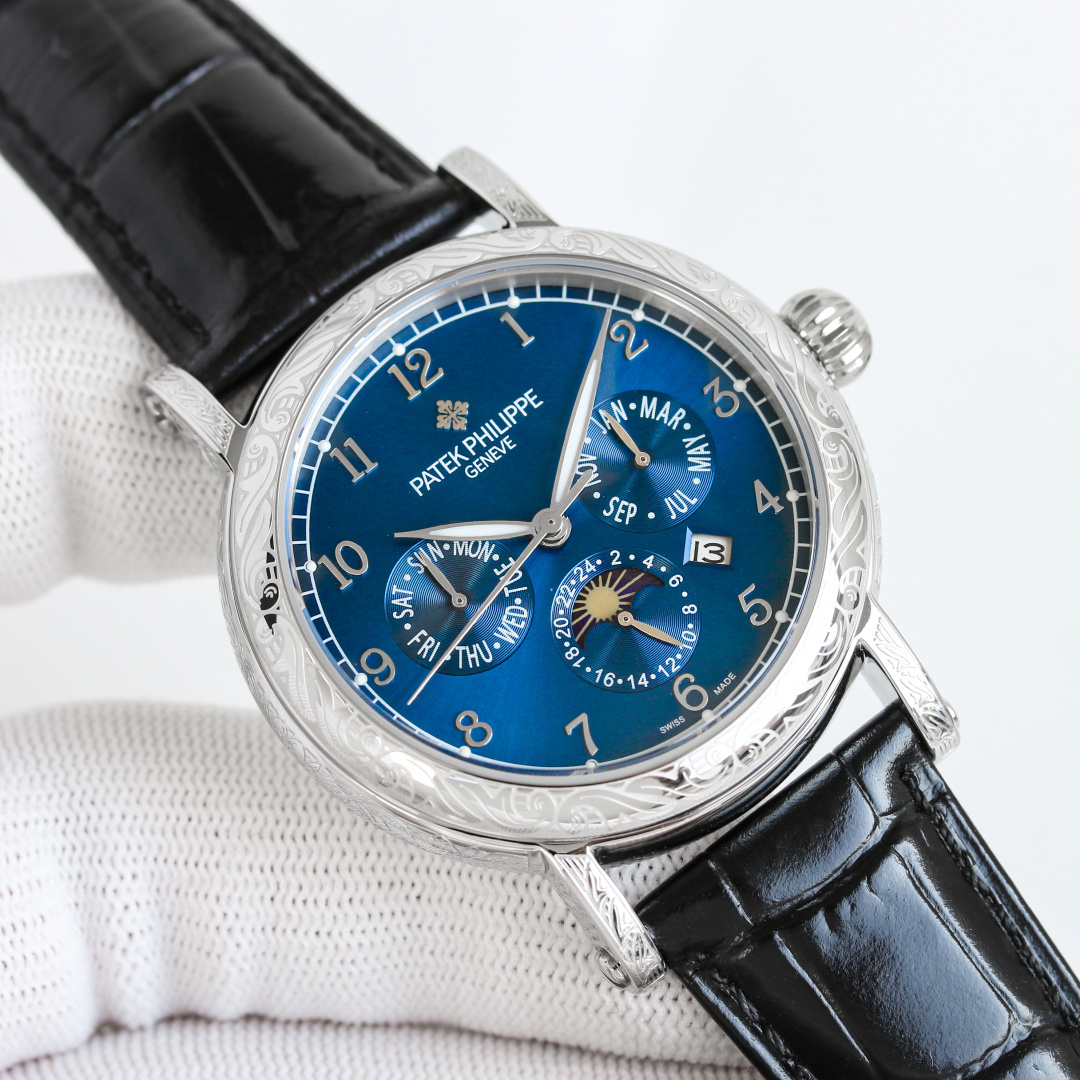 Patek Philippe Watch 42mm White / Gold - watch1378 - Image 2