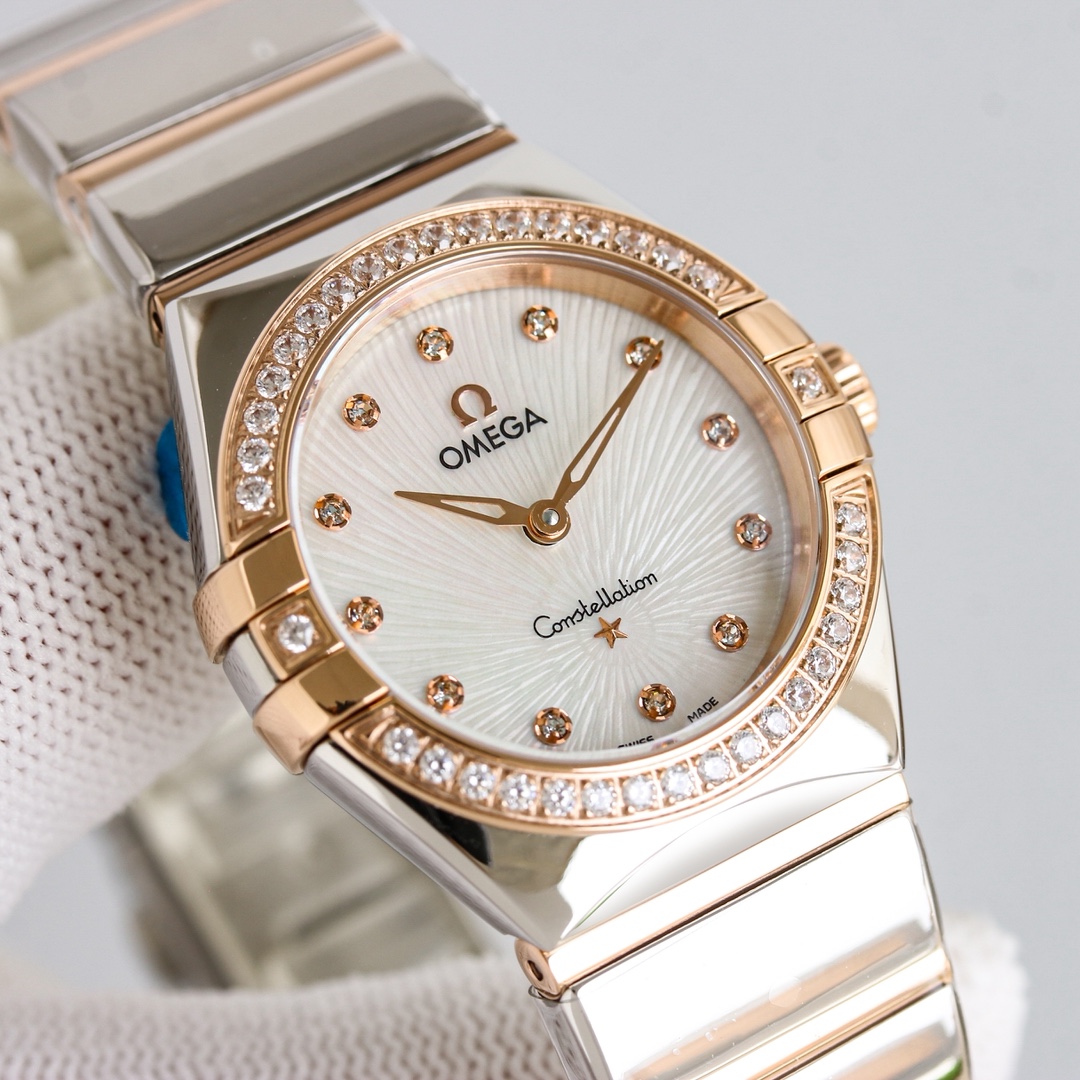 Omega Constellation 28mm Rose Gold / Silver - watch1515 - Image 2