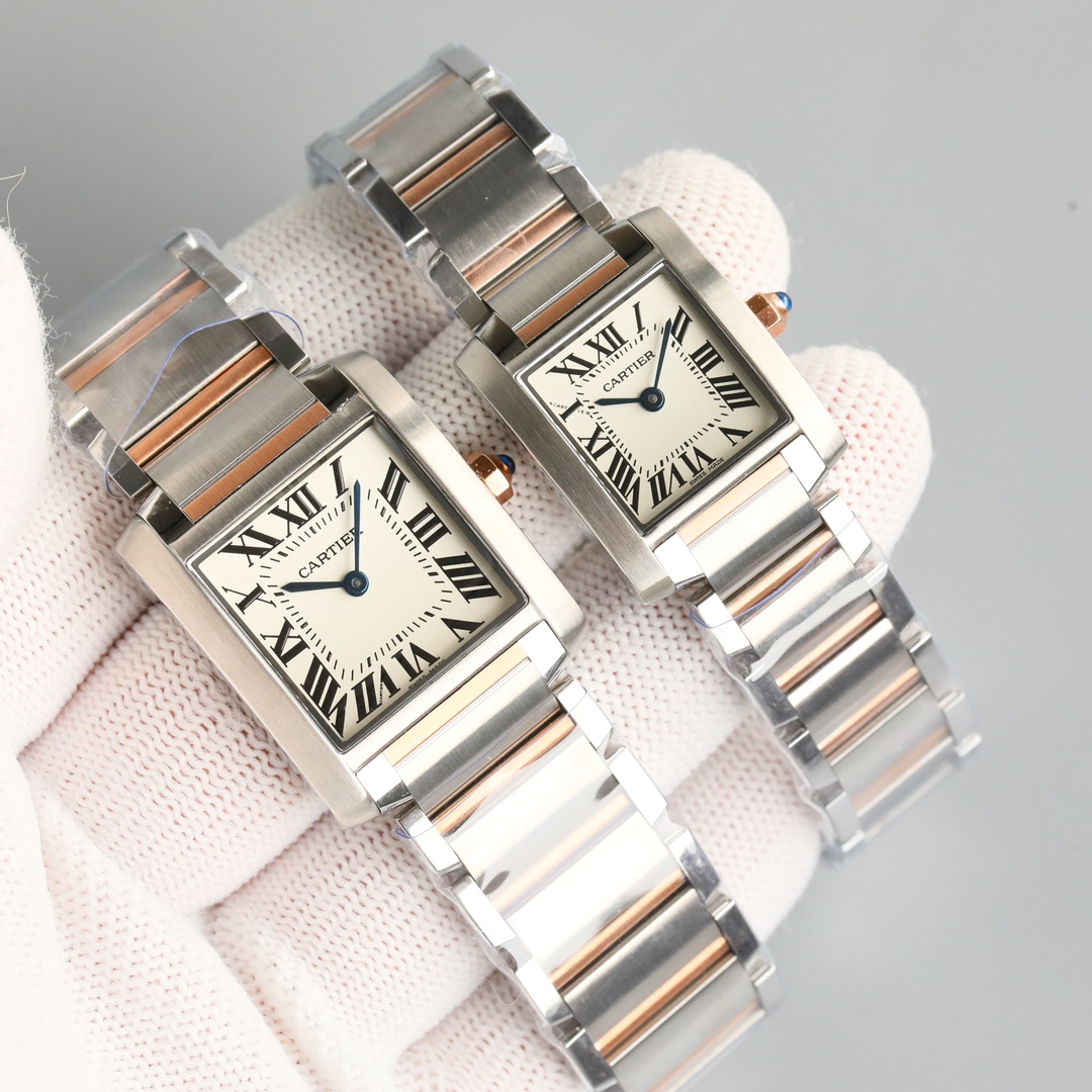 Cartier Tank Blue / Silver - watch1601 - Image 2