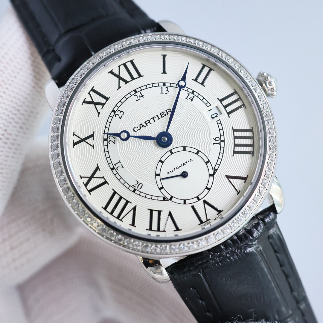 Cartier Watch 40mm White / Rose Gold - watch1638 - Image 2