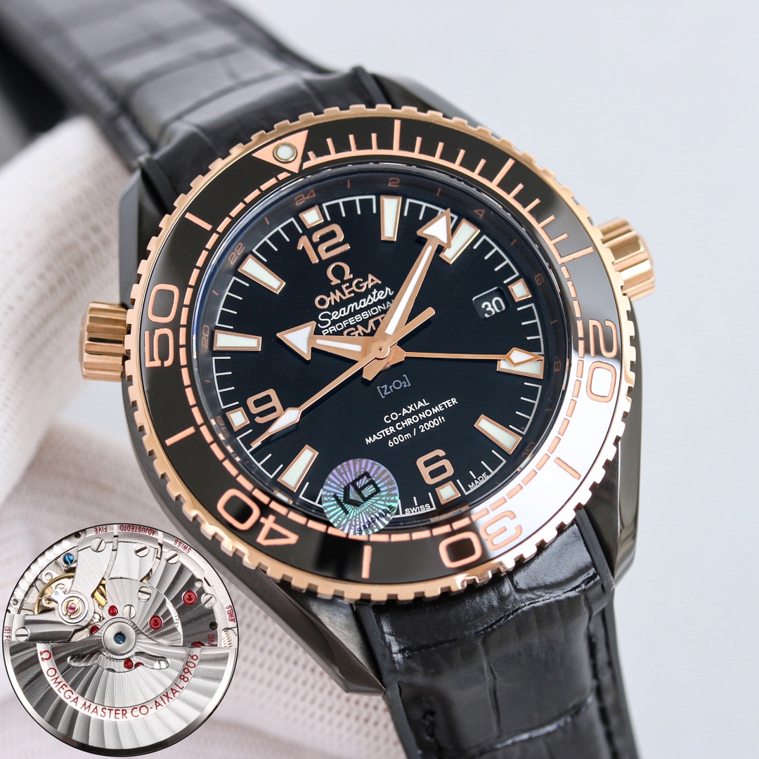 Omega Seamaster 45.5mm Black / Rose Gold - watch1708 - Image 2
