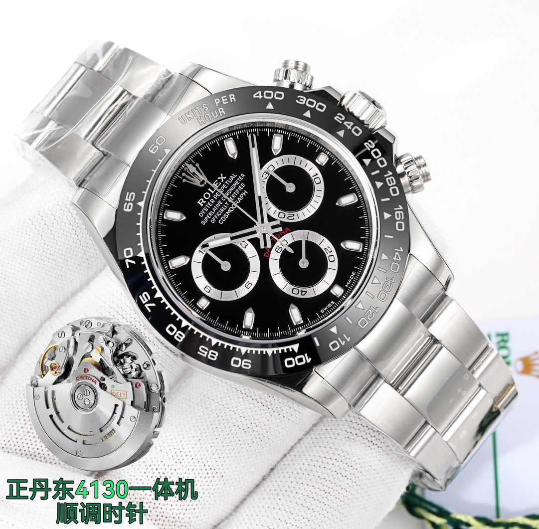 Rolex Daytona Black / White - watch1736 - Image 2