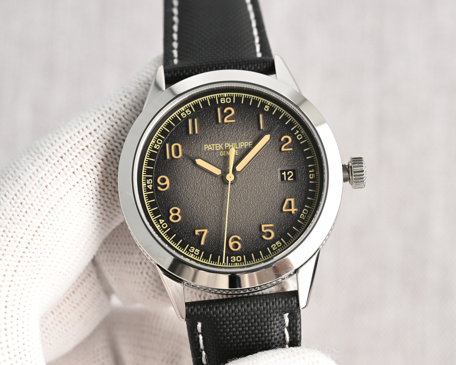 Patek Philippe Watch 40mm Black / Silver - watch1762 - Image 2