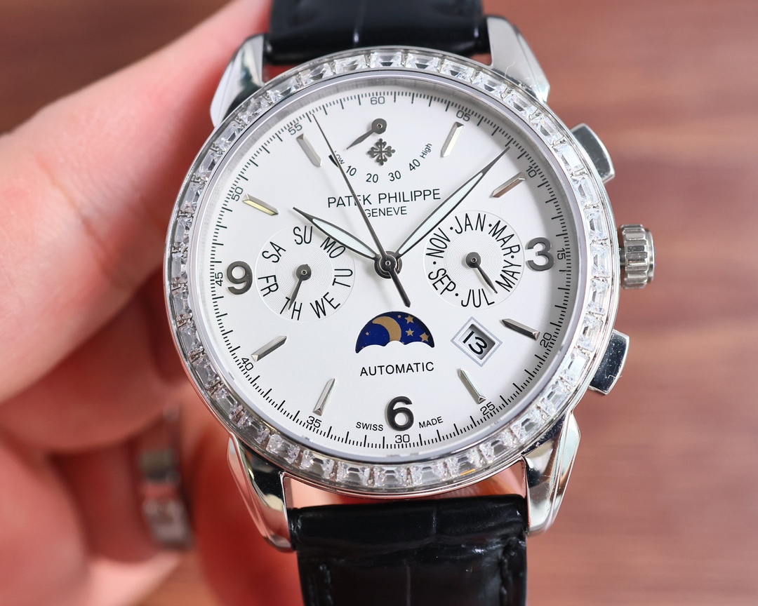 Patek Philippe Watch 42mm White / Gold - watch1769 - Image 2