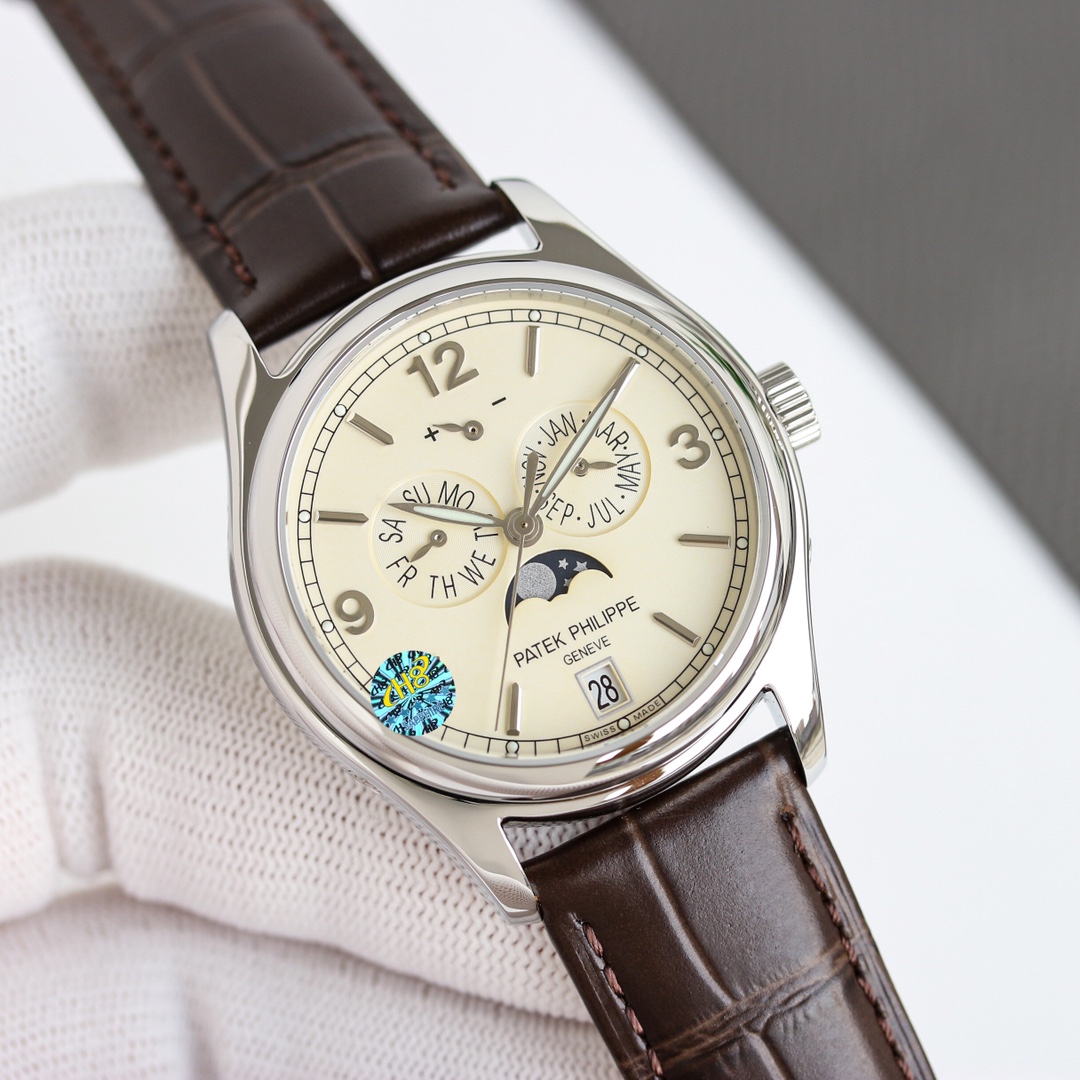 Patek Philippe Watch 39mm White - watch1771 - Image 2