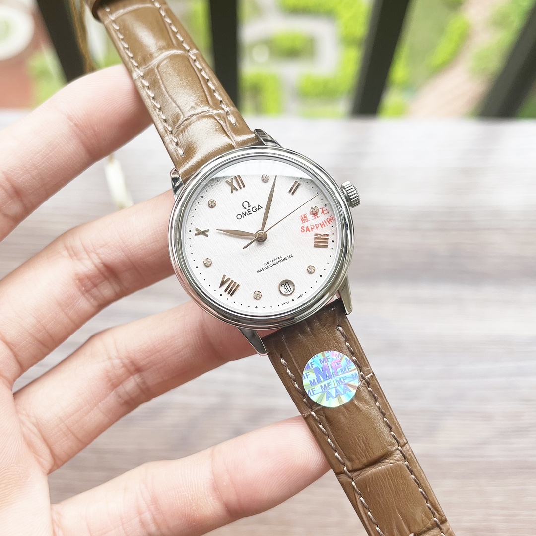 Omega De Ville 34mm Green / Silver - watch1828 - Image 2