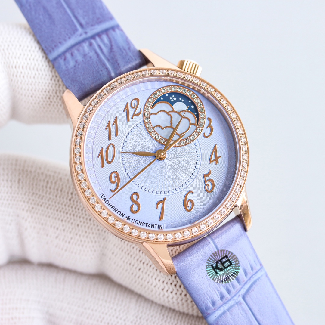 Vacheron Constantin Watch 37mm White / Rose Gold - watch1857 - Image 2