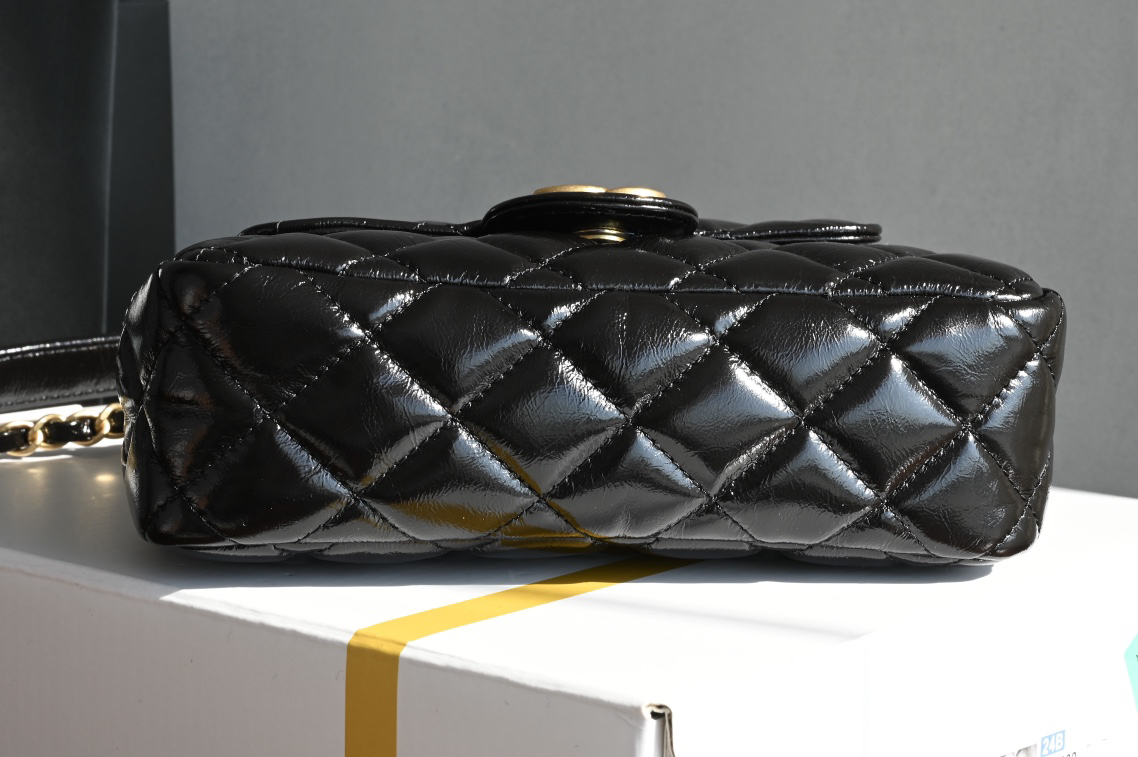 bag0074 Chanel Hobo Small Black Gold Hardware - Image 3
