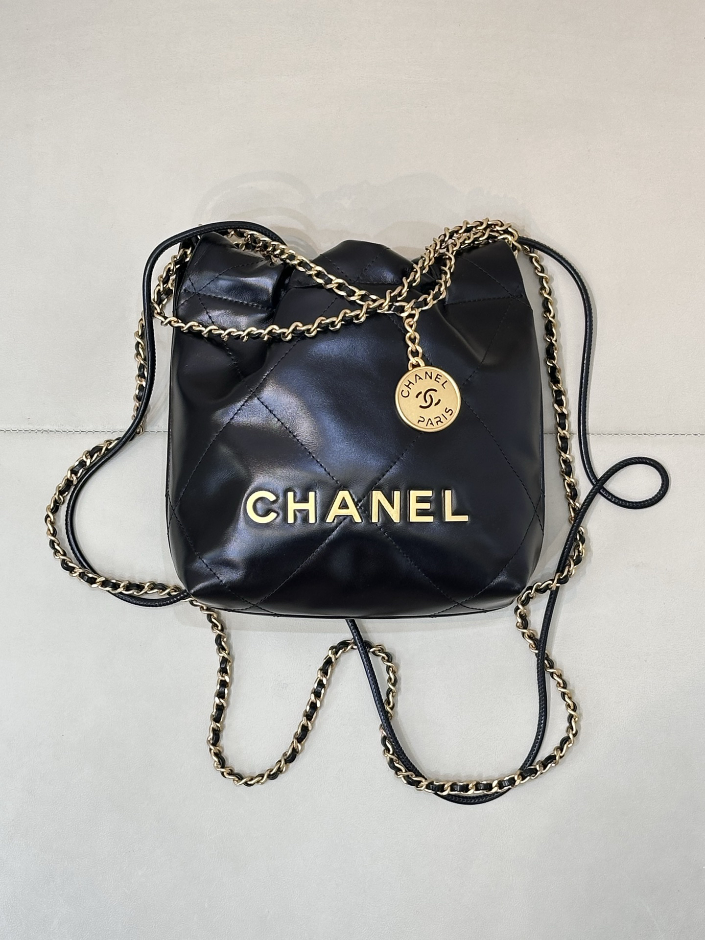 bag0095 Chanel Bag Black Gold Hardware - Image 3