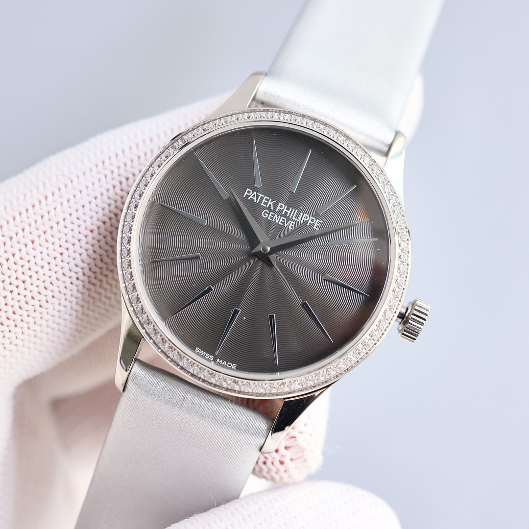 Patek Philippe Watch 33mm White / Rose Gold - watch0021 - Image 3