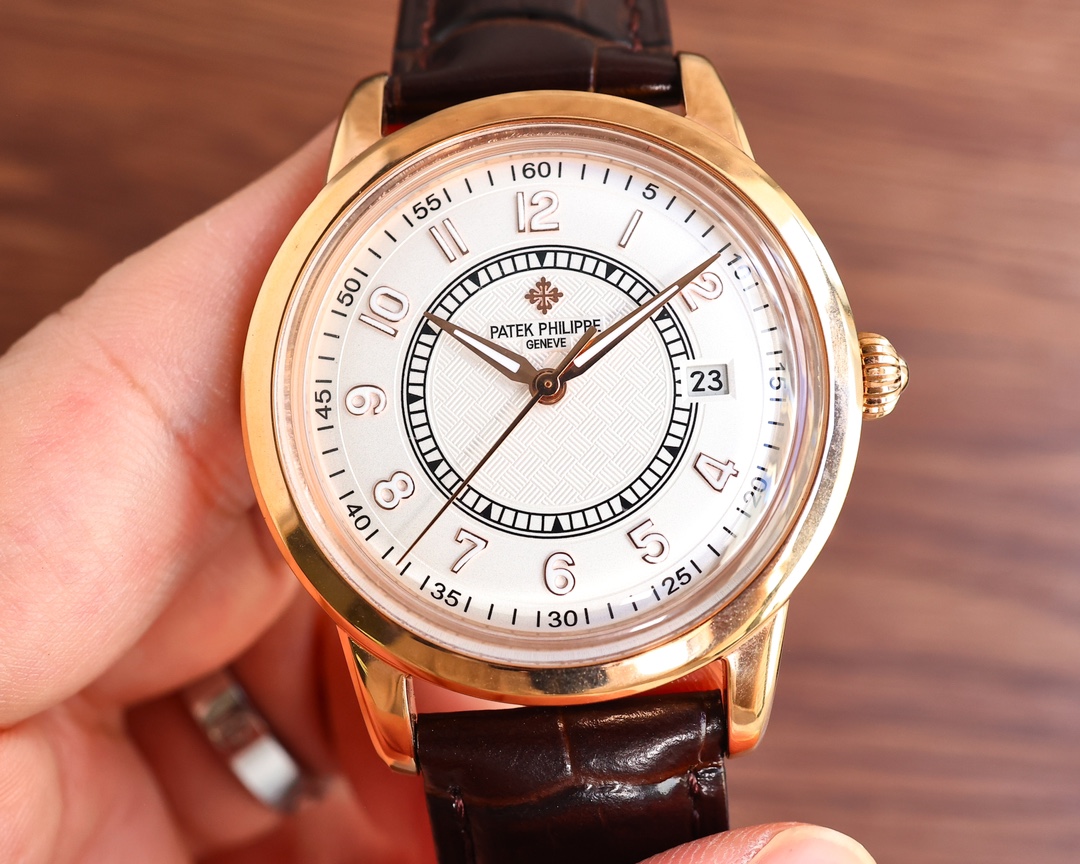 Patek Philippe Watch 40mm White / Gold - watch0036 - Image 3