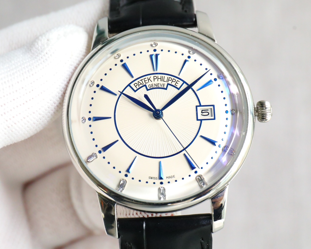 Patek Philippe Watch 42mm White / Rose Gold - watch0041 - Image 3