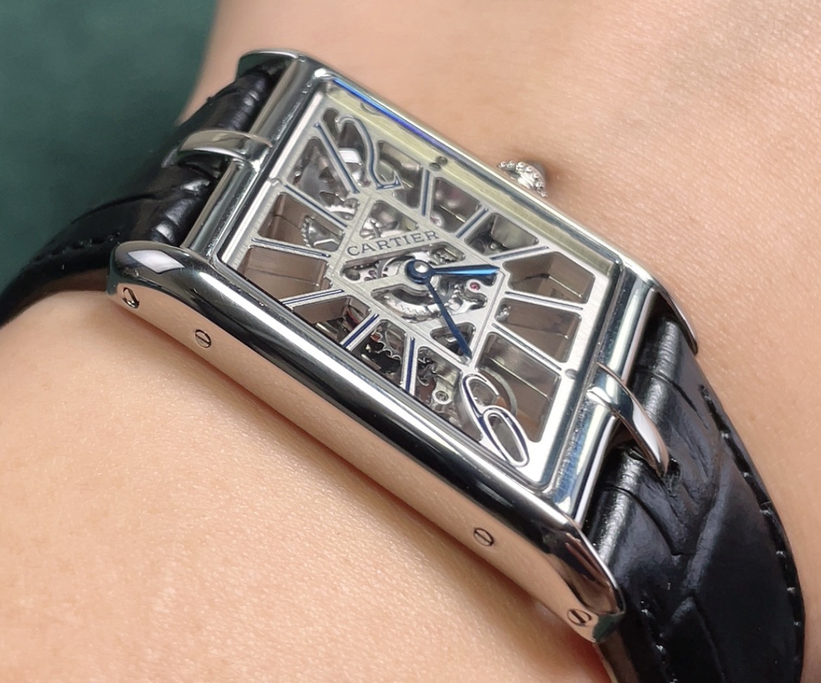Cartier Tank 26.2mm Blue / Rose Gold - watch0045 - Image 3