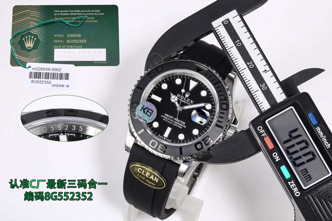 Rolex Yacht-Master 40mm Black / Silver - watch0071 - Image 3