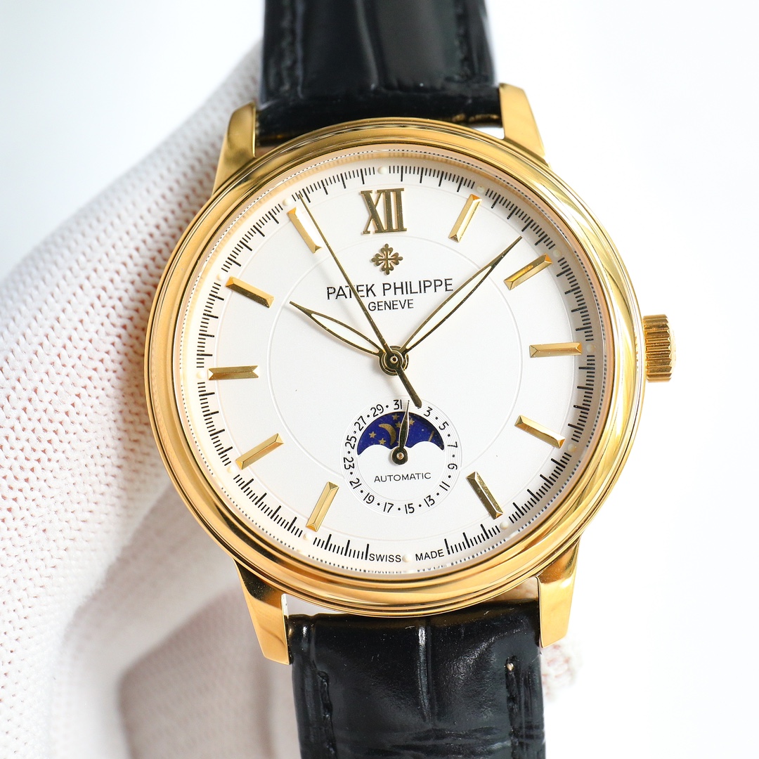 Patek Philippe Watch 40mm White / Gold - watch0098 - Image 3
