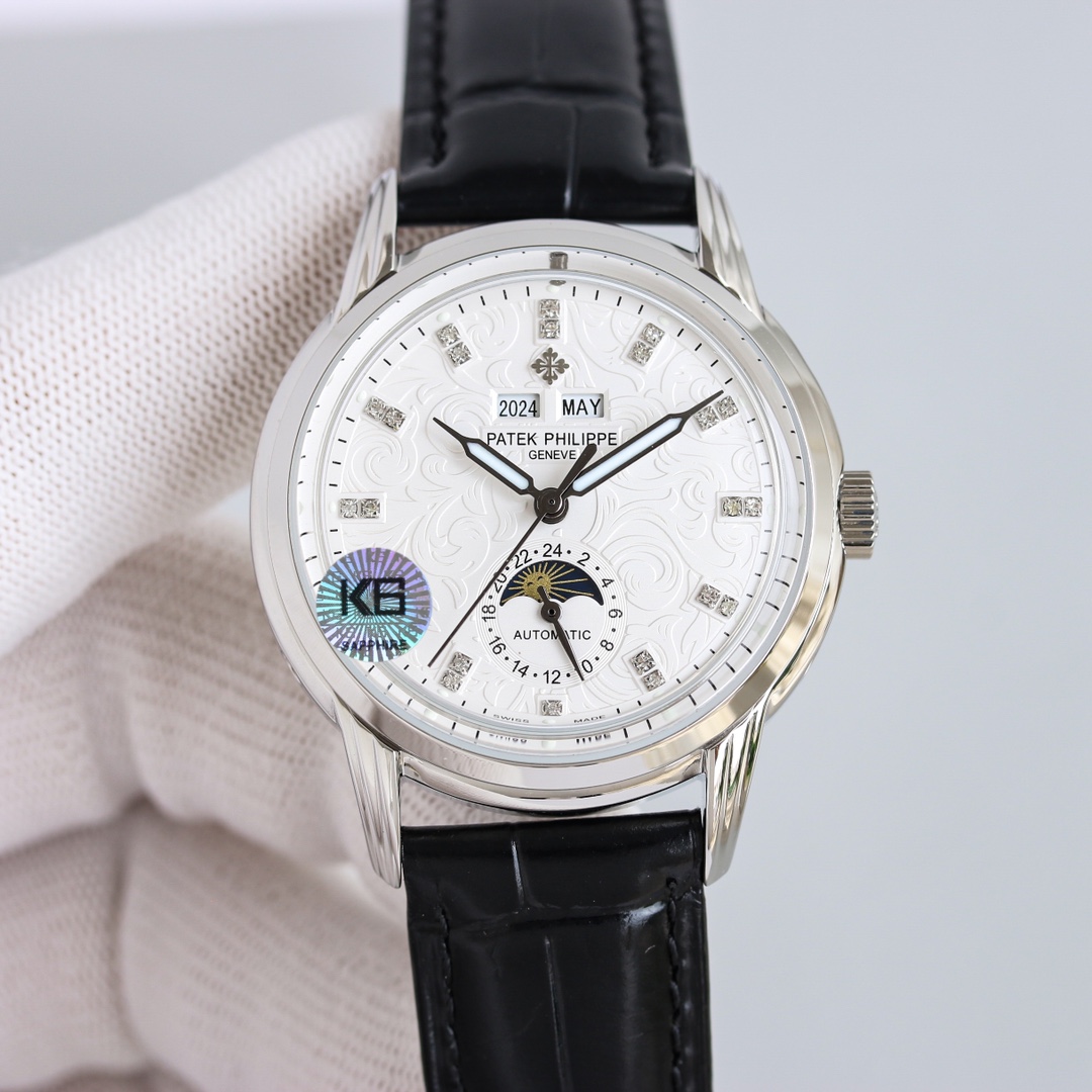 Patek Philippe Watch 40mm Silver - watch0153 - Image 3