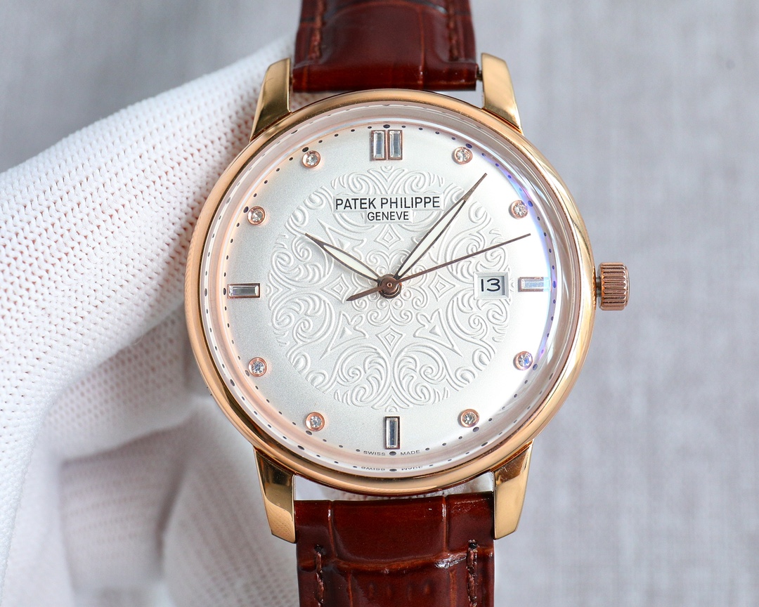 Patek Philippe Watch 42mm White / Gold - watch0191 - Image 3