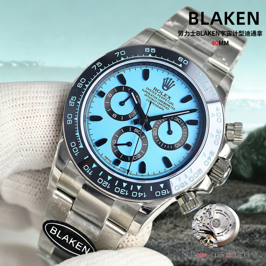 Rolex Daytona 40mm Black / Silver - watch0237 - Image 3