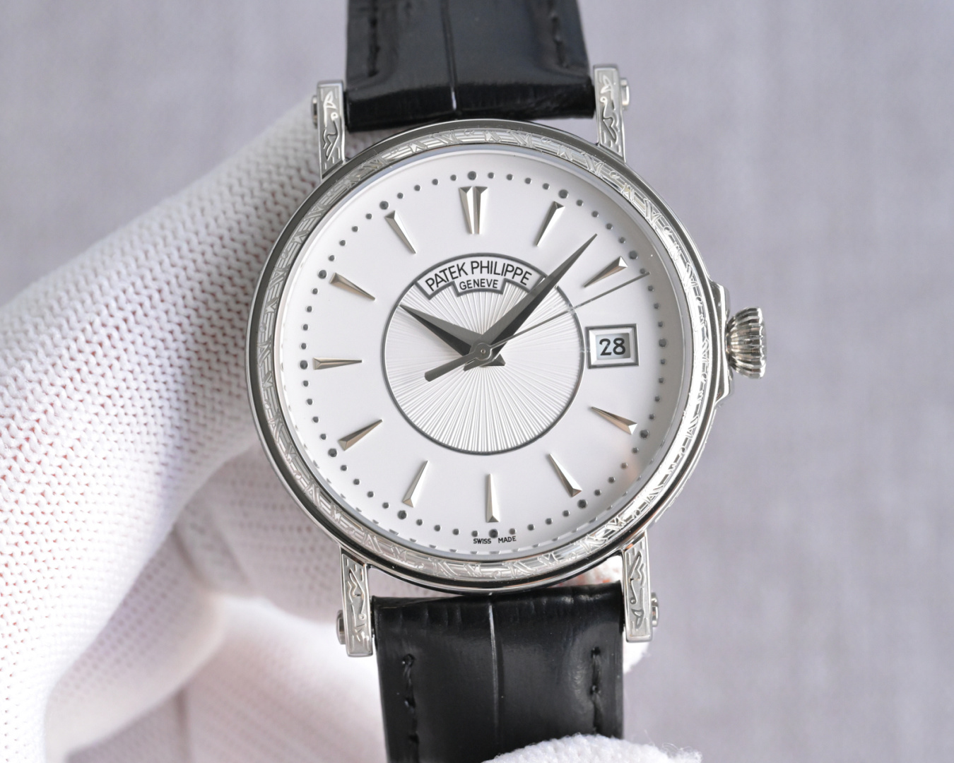 Patek Philippe Watch 38mm White / Rose Gold - watch0264 - Image 3