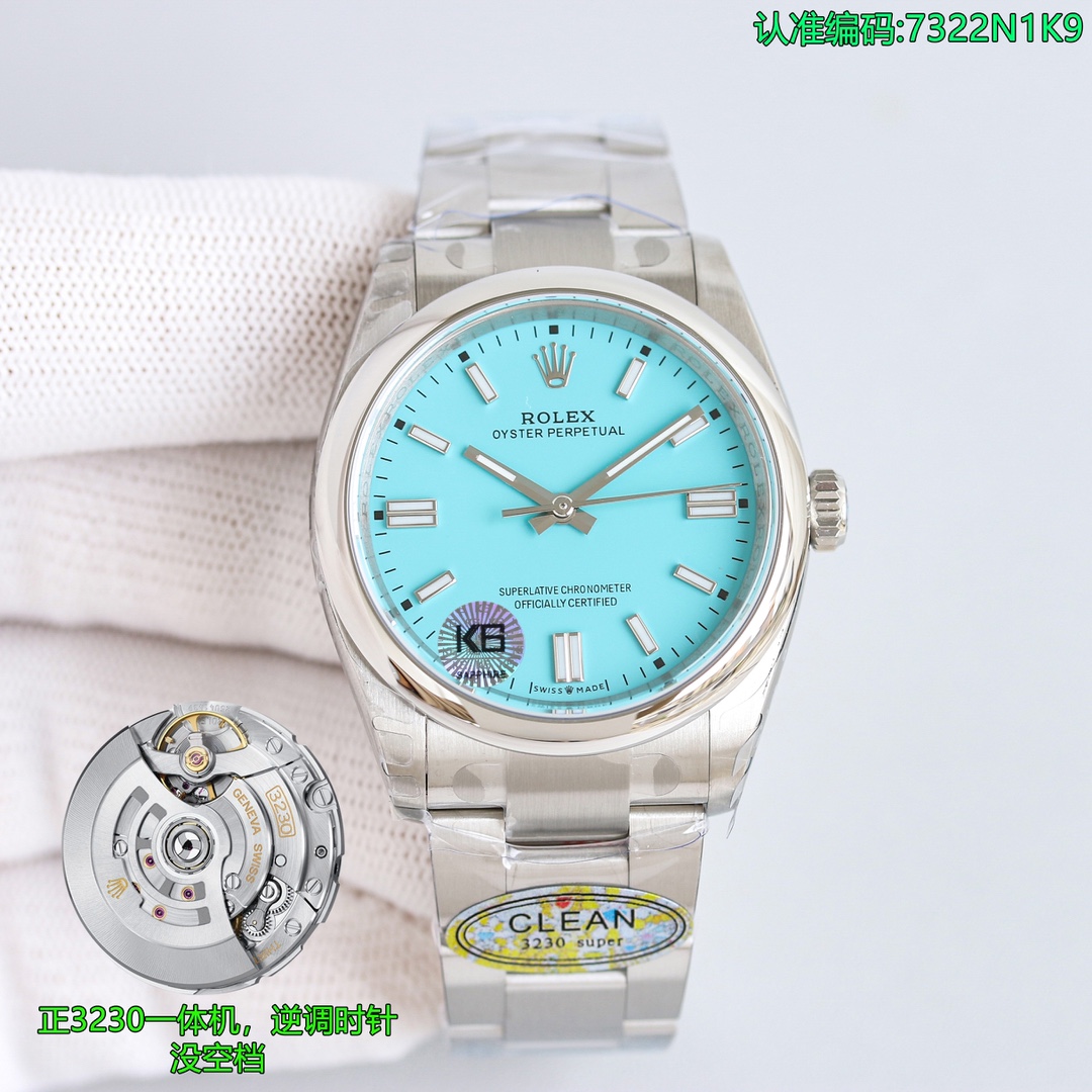 Rolex Oyster Perpetual 41mm Blue - watch0299 - Image 3