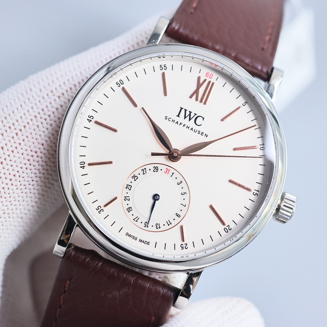 IWC Watch 39mm White / Rose Gold - watch0317 - Image 3