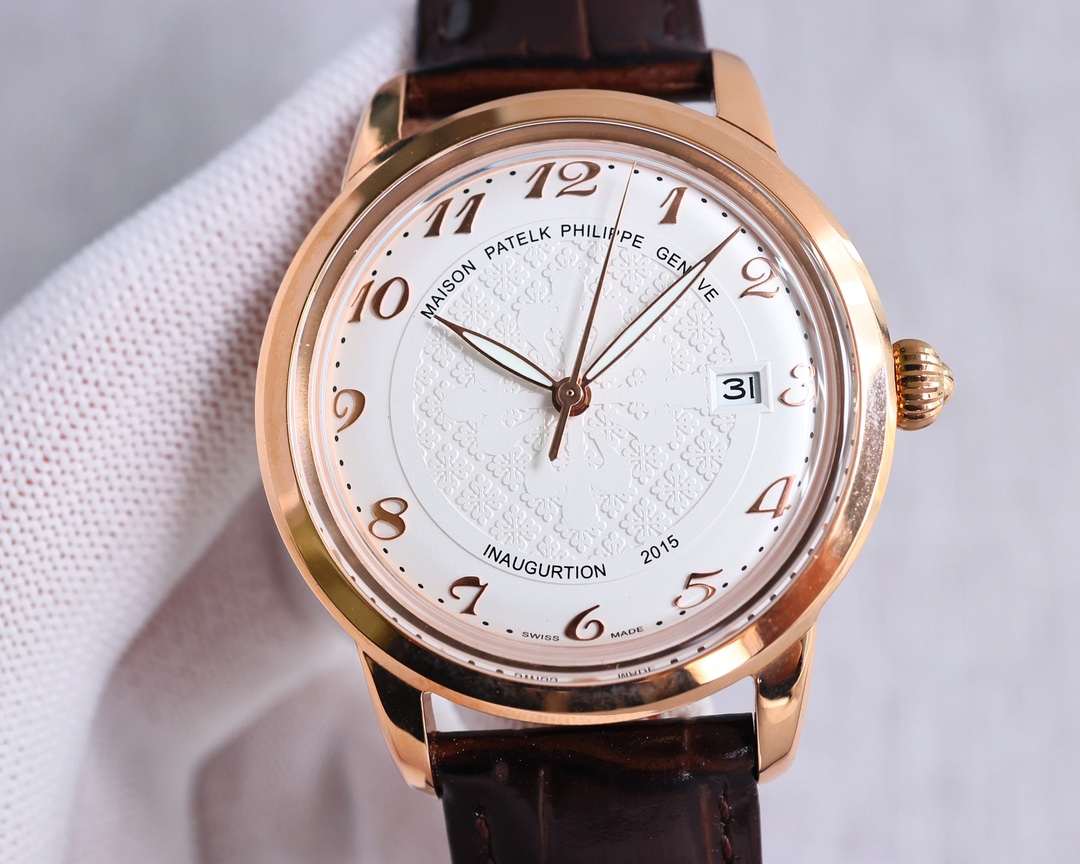 Patek Philippe Watch 40mm White / Rose Gold - watch0328 - Image 3