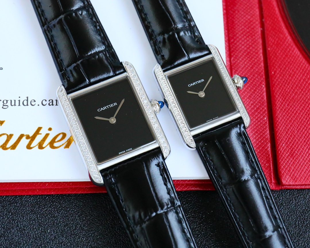 Cartier Tank 22mm White / Gold - watch0373 - Image 3
