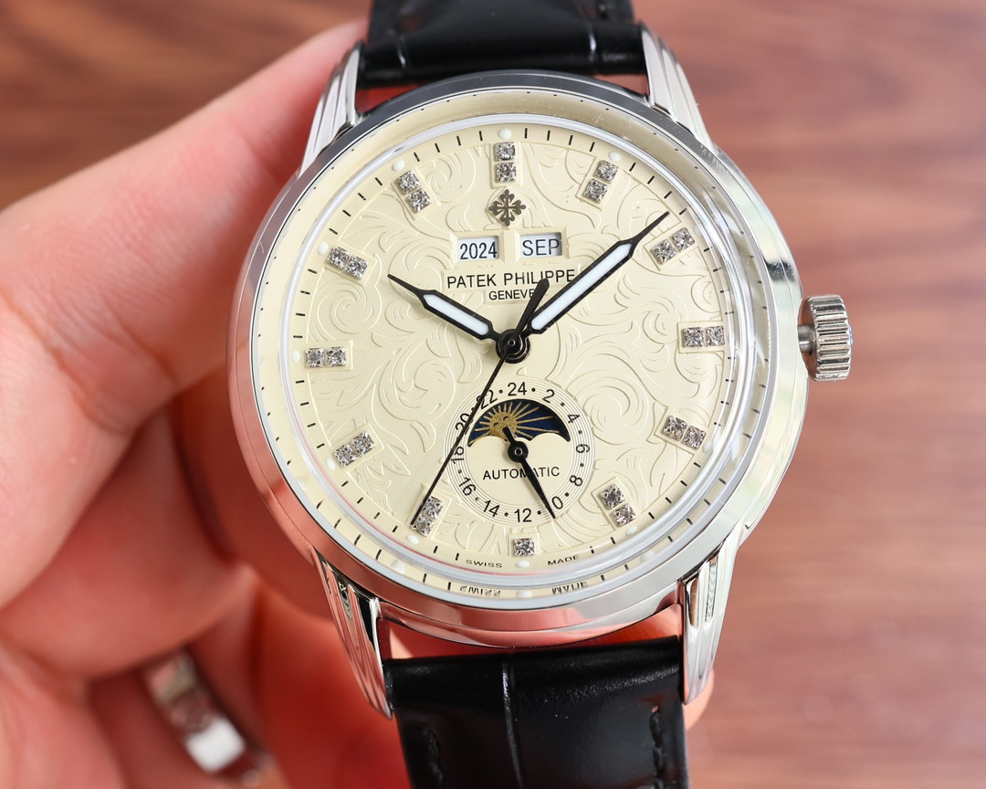Patek Philippe Watch 40mm Silver - watch0487 - Image 3