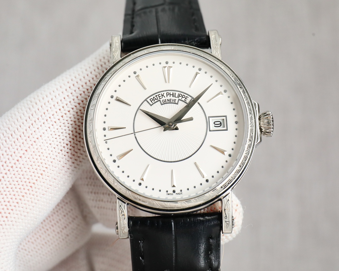 Patek Philippe Watch 38mm White / Rose Gold - watch0512 - Image 3