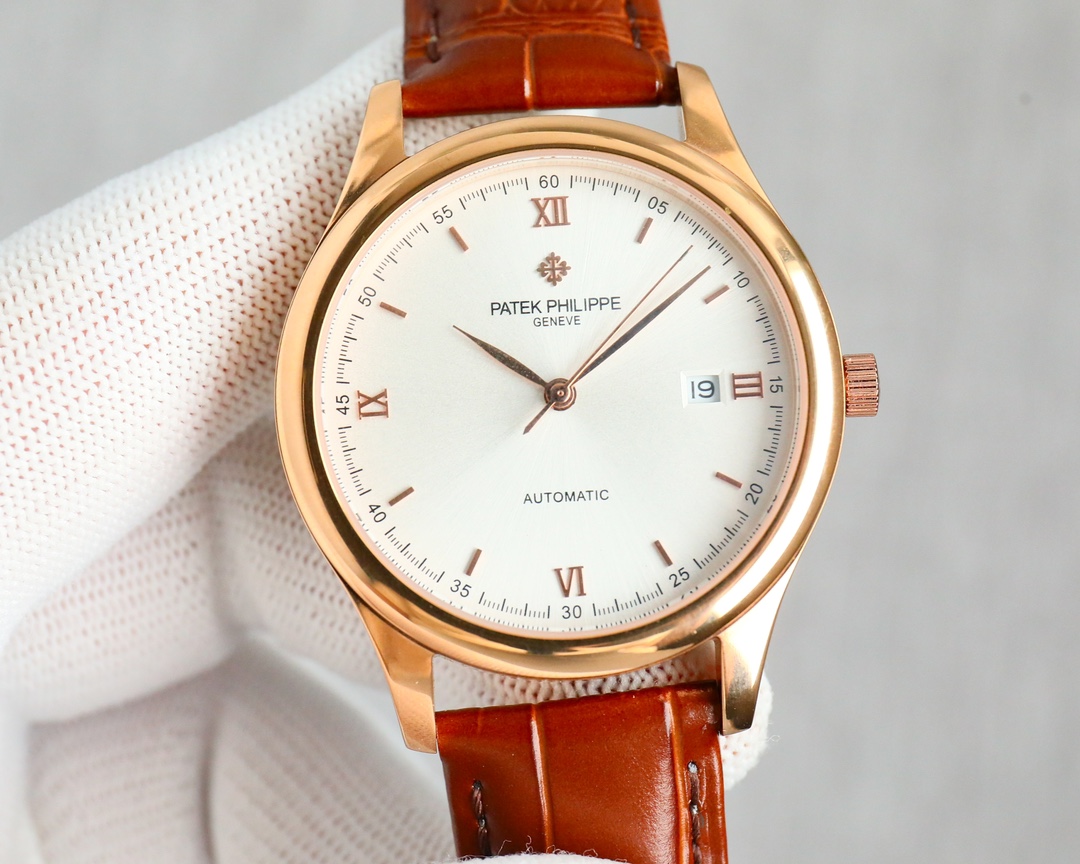 Patek Philippe Watch 40mm Rose Gold / Silver - watch0513 - Image 3