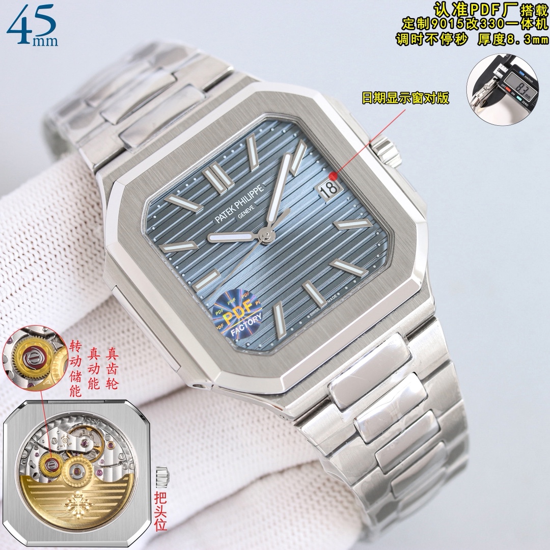Patek Philippe Nautilus 40mm Rose Gold / Silver - watch0517 - Image 3
