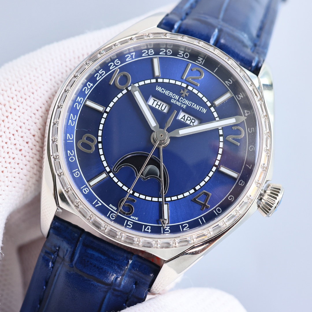 Vacheron Constantin Watch 40mm Blue / Silver - watch0554 - Image 3