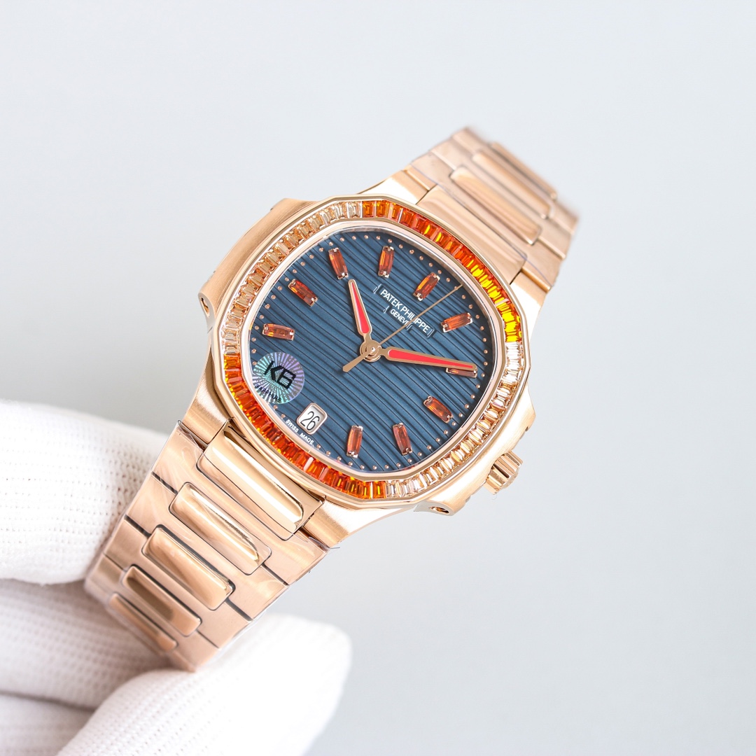 Patek Philippe Nautilus 35.2mm Rose Gold - watch0558 - Image 3