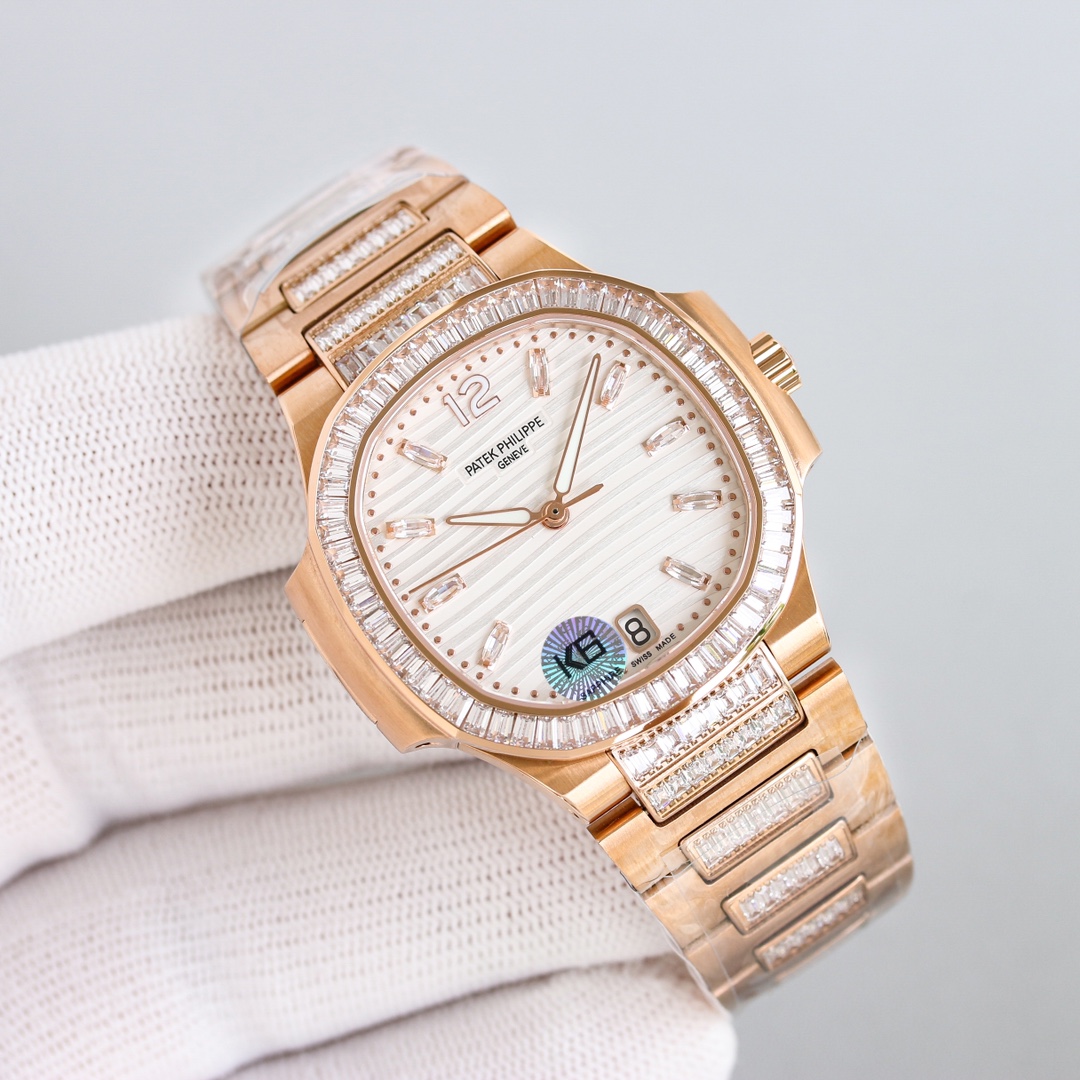 Patek Philippe Nautilus 35.2mm Rose Gold - watch0569 - Image 3