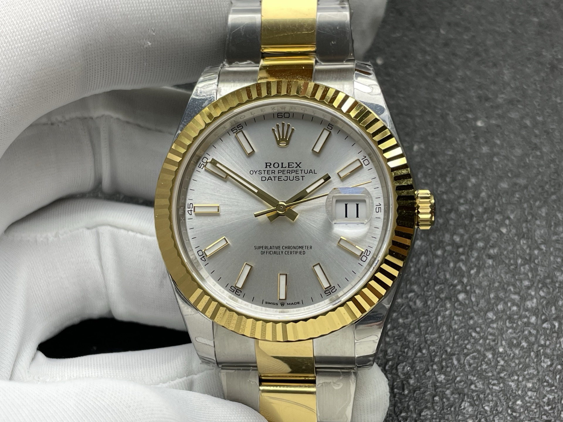 Rolex Datejust 41mm White / Blue - watch0599 - Image 3