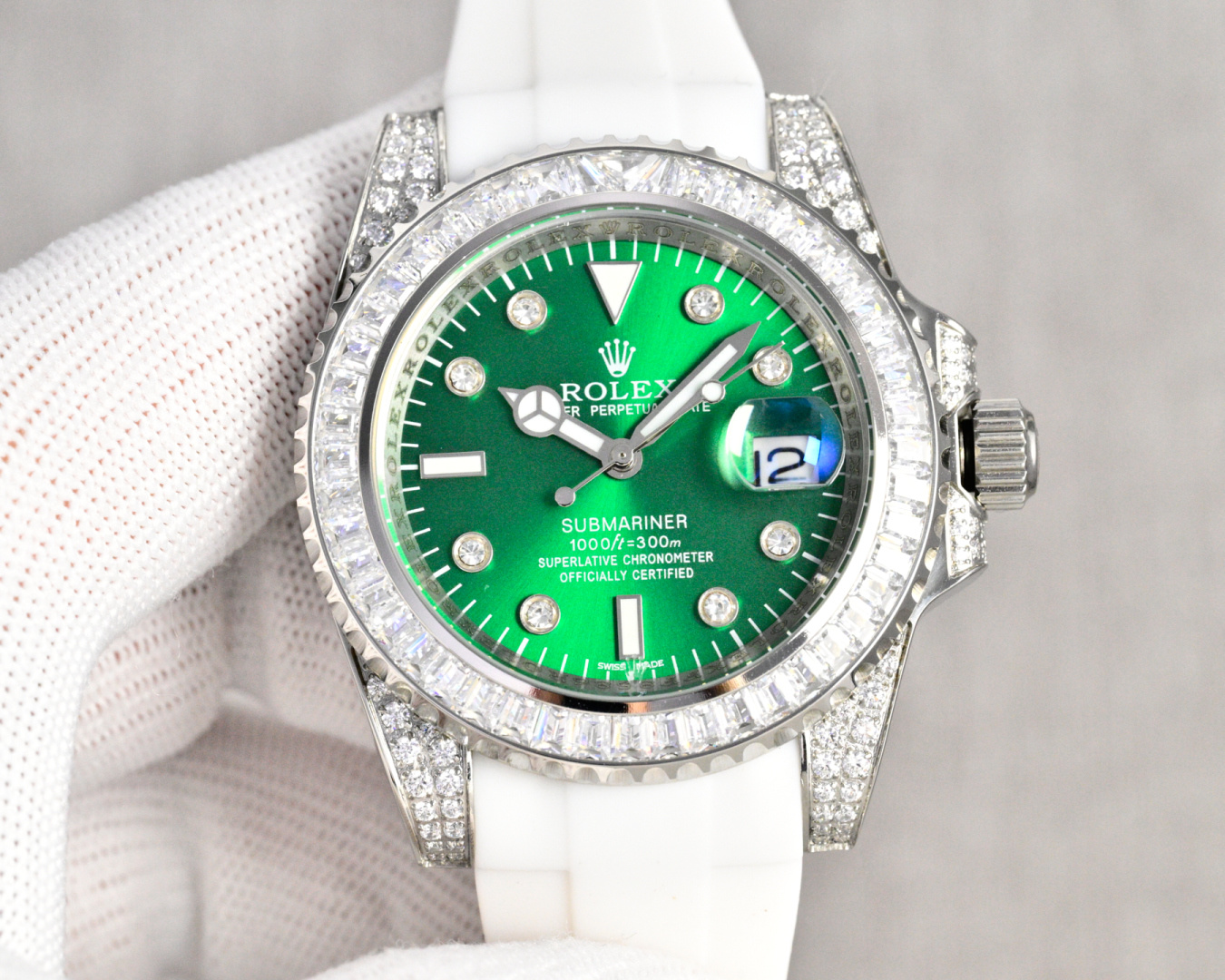 Rolex Submariner 40mm White / Gold - watch0615 - Image 3