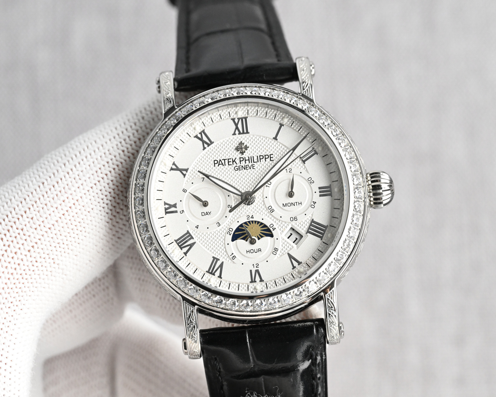 Patek Philippe Watch 42mm Rose Gold / Silver - watch0664 - Image 3