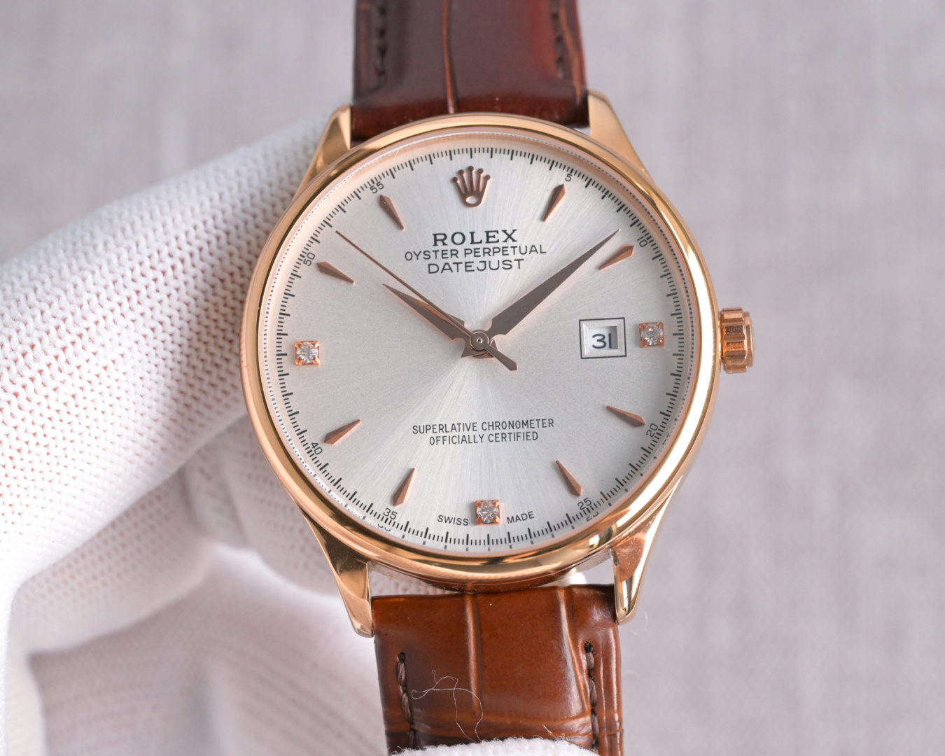 Rolex Watch 40mm White / Silver - watch0665 - Image 3