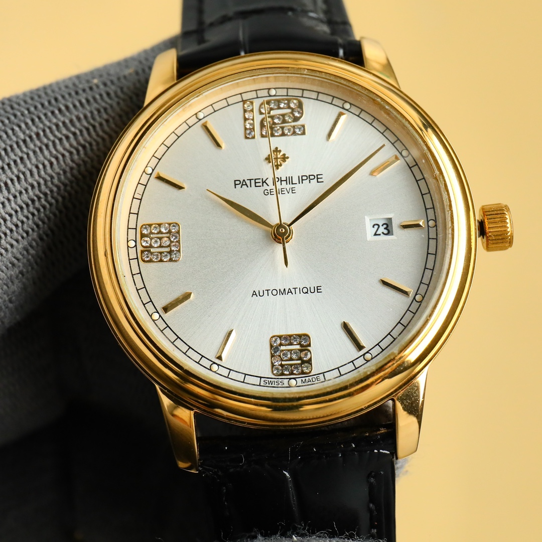 Patek Philippe Watch 40mm White / Gold - watch0672 - Image 3