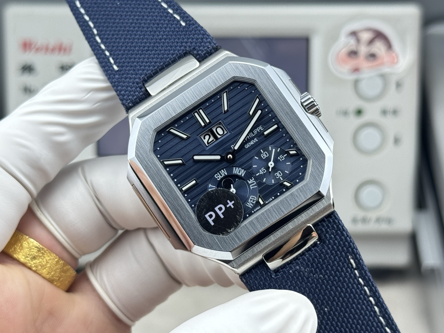Patek Philippe Watch 45mm White / Silver - watch0747 - Image 3