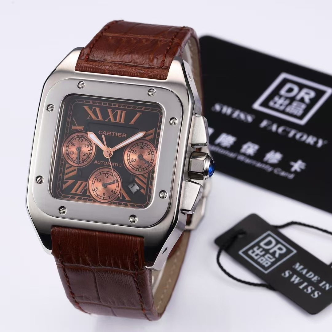 Cartier Santos 42mm Silver - watch0748 - Image 3
