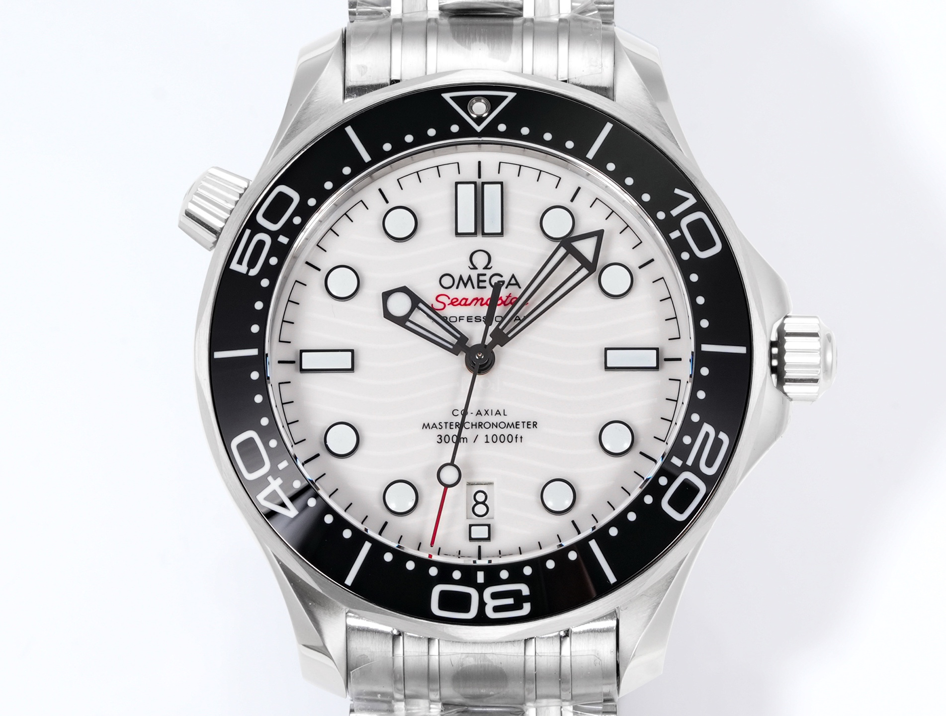 Omega Seamaster 42mm White / Silver - watch0791 - Image 3