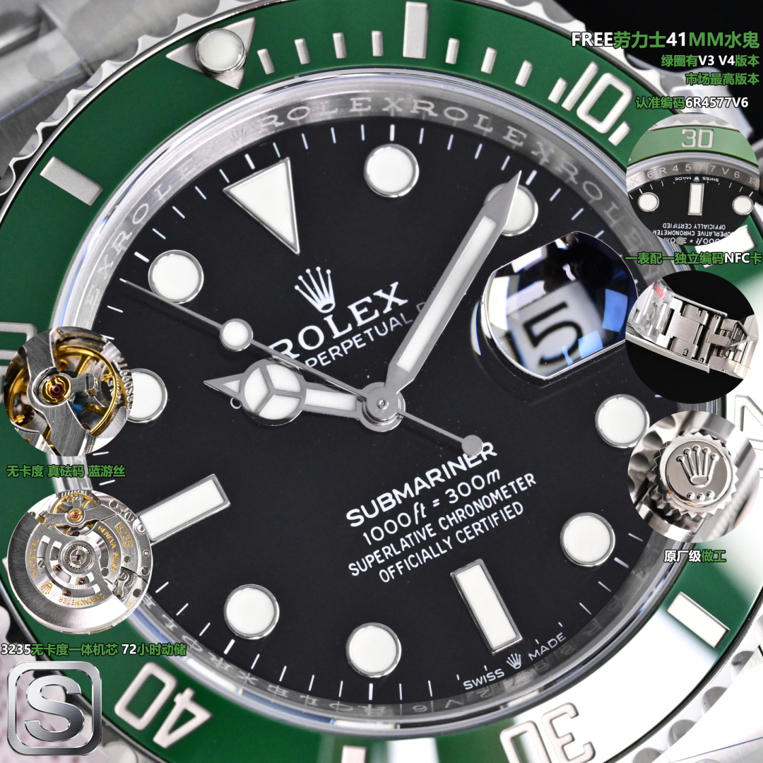 Rolex Submariner 40mm White / Blue - watch0808 - Image 3
