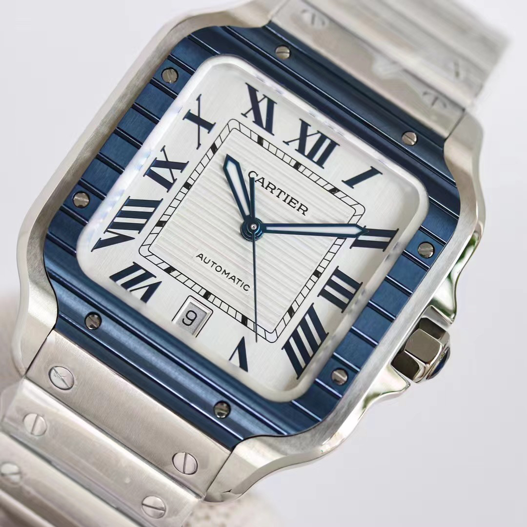 Cartier Santos 39.8mm Silver - watch0853 - Image 3